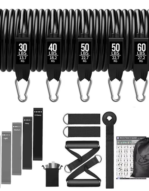 Load image into Gallery viewer, 200Lbs Resistance Bands Set Exercise Workout Loop Bands Gym Training Fitness Sports Gym Equipment for Home Bodybuilding Weight
