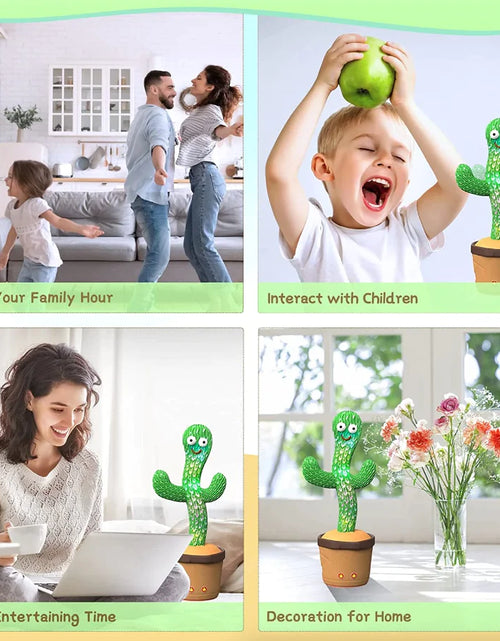 Load image into Gallery viewer, Dancing Cactus Plush Toy Doll Electronic Recording Shake with Song Funny Gift US
