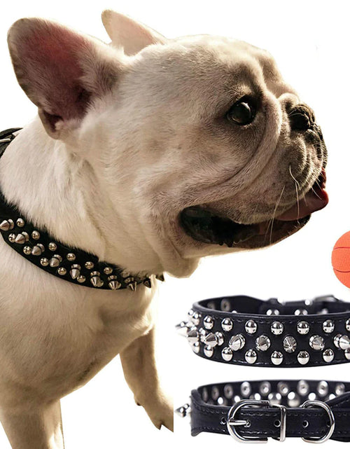 Load image into Gallery viewer, Spiked Studded Leather Dog Collar Rivets Pet Small Large Cat Pit Bull Adjustable
