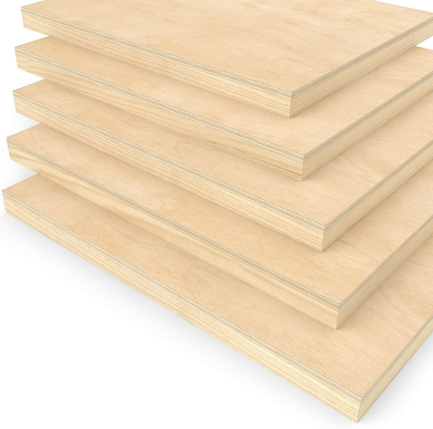 Wooden Canvas Board, 9X12 Inch, Pack of 5, Birch Wood, Cradled Artist Wood Panels for Painting, Encaustic Art, Wood Burning, Pouring, Use with Oils, Acrylics