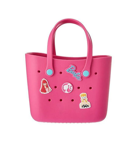 [Holiday Special] Barbie Lunch Bag for Women - Cute Crocs Design, Durable Lunch Tote Bags for Girls, Suitable Size in Pink, Pale Pink, and Blue with Handle, Ideal for School, Work, and Barbie Daylight Shiny Series