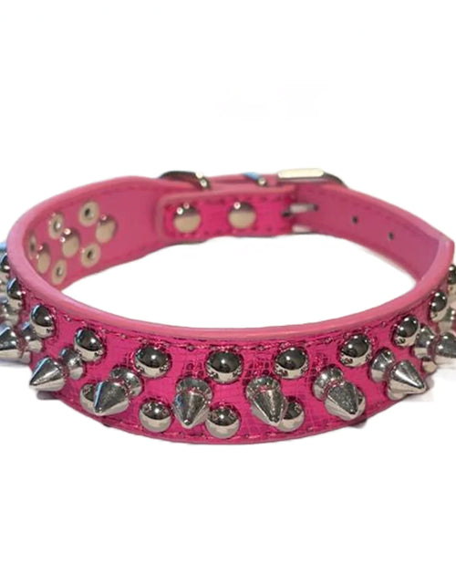 Load image into Gallery viewer, Spiked Studded Leather Dog Collar Rivets Pet Small Large Cat Pit Bull Adjustable
