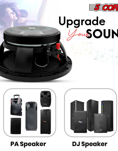 Load image into Gallery viewer, 5 CORE 10 Inch Subwoofer Speaker 600W Max 8 Ohm Full Range Replacement DJ Bass Loudspeaker
