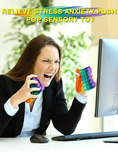 Load image into Gallery viewer, Popit Fidget Toy Push Bubble Sensory Stress Relief Kids Family Games Square Game
