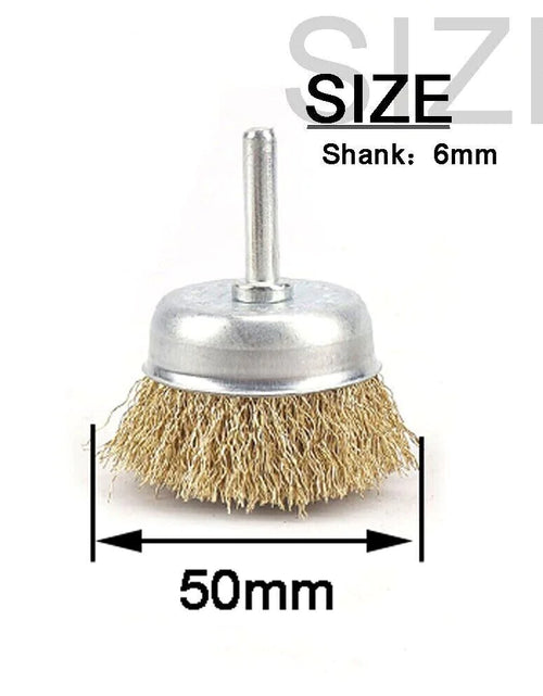Load image into Gallery viewer, 2-Pack 3 Pcs Wire Brush Wheel Set Cup Drill Bit Rust Paint Attachment 1/4&quot; USA
