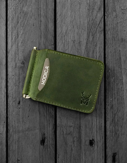 Load image into Gallery viewer, Hodica Larga - Genuine Leather Natural Money Clip Wallet
