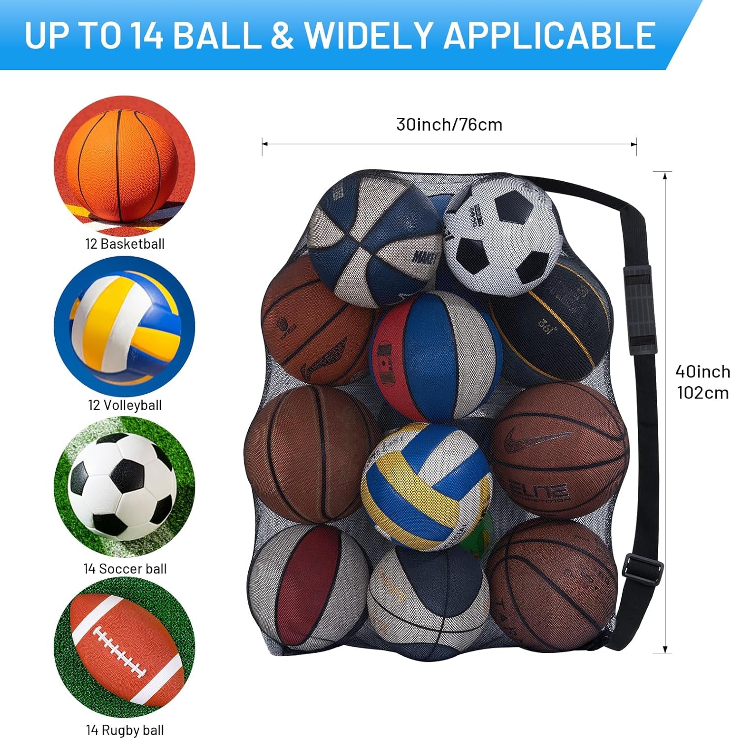 Mesh Bag Durable Mesh Drawstring Bag Gym Sports Equipment Bag Large Mesh Net Bag