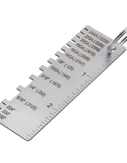 Load image into Gallery viewer, 2PCS Thickness Gage Sheet Metal Gauge Measuring Tool Wire Gauge Stainless Steel
