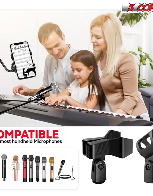 Load image into Gallery viewer, 5 Core Tripod Mic Stand W Phone Holder Height Adjustable Microphone Mount Stands
