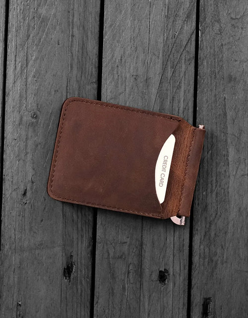 Load image into Gallery viewer, Hodica Larga - Genuine Leather Natural Money Clip Wallet
