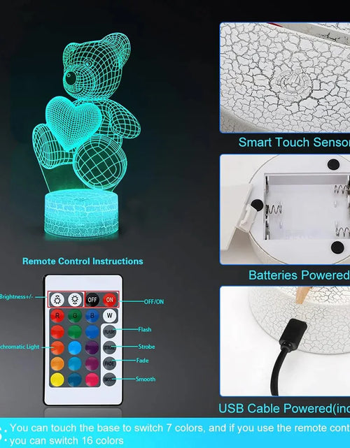 Load image into Gallery viewer, 3D Lamp Acrylic USB LED Night Lights Neon Sign Lamp Xmas Christmas Decorations for Home Bedroom Birthday Decor Valentines Day Gifts
