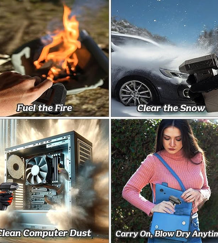 Jet Fan Dry Mini Blower Ultra-Powerful 130,000 RPM with a Rag– Versatile Turbo Jet Blower, and Compact with Extended Battery Life, Adjustable Airflow, 13 Precision Blades, and Fast Type-C Charging