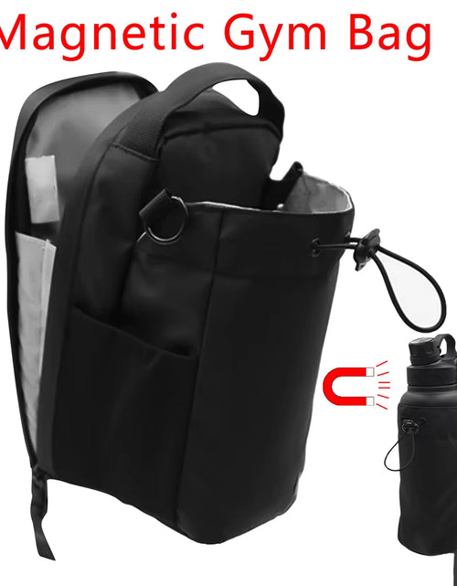 Load image into Gallery viewer, Magnetic Gym Sling Bag Water Bottle &amp; Phone Holder Waterproof Crossbody Bag for Outdoor Sports Travel Fitness Accessories
