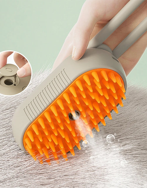 Load image into Gallery viewer, Cat Steam Brush Steamy Dog Brush Electric Spray Cat Hair Brushes with Electric Water USB Rechargeable Cat Dog Massage Brush
