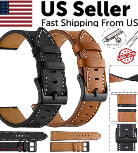 18Mm 20Mm 22Mm Classic Genuine Leather Watch Band Strap Quick Release Wristband