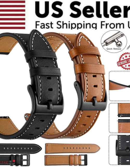 Load image into Gallery viewer, 18Mm 20Mm 22Mm Classic Genuine Leather Watch Band Strap Quick Release Wristband
