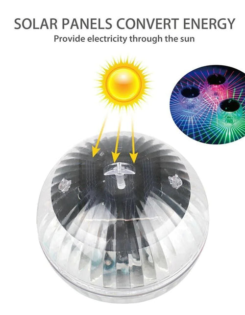 Load image into Gallery viewer, Outdoor Solar LED Floating Light Garden Pond Pool Lamp Rotating RGB Color Change
