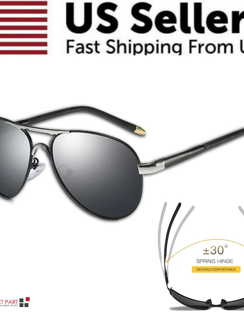 Load image into Gallery viewer, Mens Polarized Pilot Sunglasses Outdoor Driving UV400 Sun Glasses Sport Eyewear
