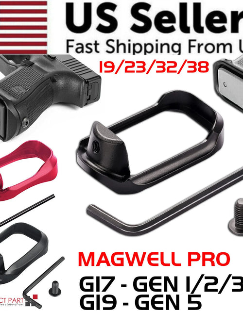 Load image into Gallery viewer, Anodized Aluminum Flared Magwell for Glock 19/17/22/24/31/34/35/37 Gen 1/2/3/4/5
