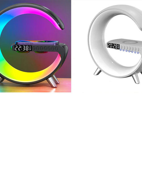 Load image into Gallery viewer, New Intelligent G Shaped LED Lamp Bluetooth Speake Wireless Charger Atmosphere Lamp App Control for Bedroom Home Decor
