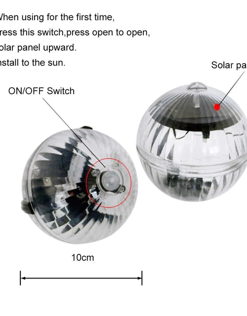 Load image into Gallery viewer, Outdoor Solar LED Floating Light Garden Pond Pool Lamp Rotating RGB Color Change
