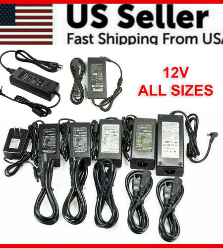 12V 1A 2A 3A 5A 6A 8A 10A Power Supply AC to DC Adapter 5050 LED STRIP LIGHT USA