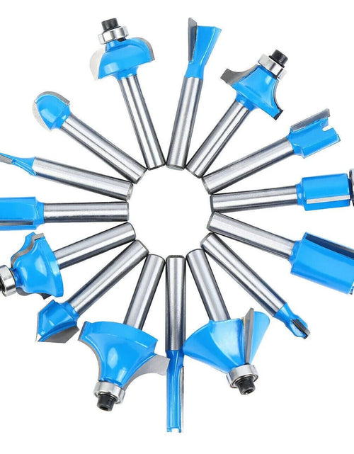 Load image into Gallery viewer, 15Pcs Carbon Milling Cutter Router Bit Set Tungsten Carbide Router 1/4&quot; Shank US
