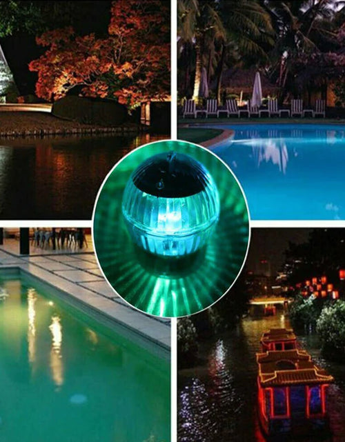 Load image into Gallery viewer, Outdoor Solar LED Floating Light Garden Pond Pool Lamp Rotating RGB Color Change
