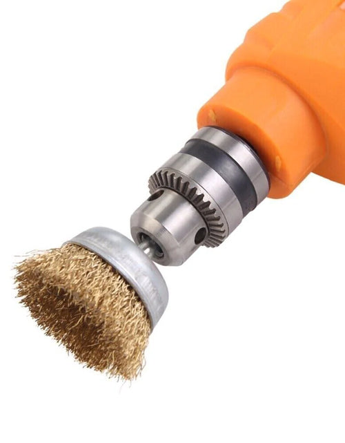 Load image into Gallery viewer, 2-Pack 3 Pcs Wire Brush Wheel Set Cup Drill Bit Rust Paint Attachment 1/4&quot; USA
